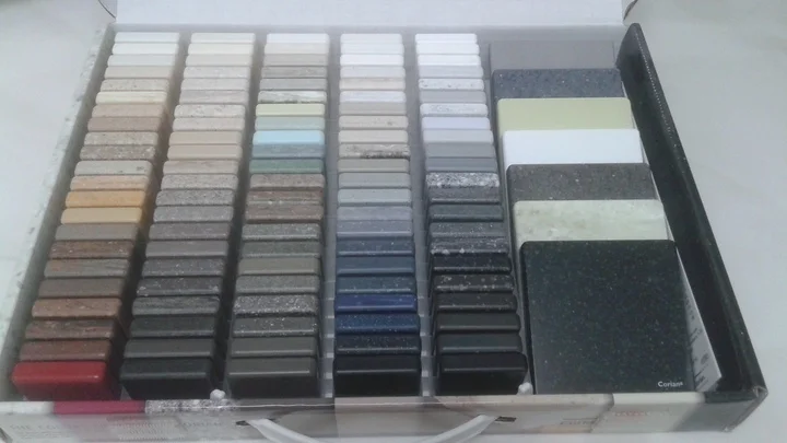 Corian solid surface colour samples