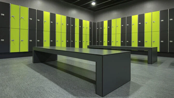 Compact HPL lockers installed by High Concept